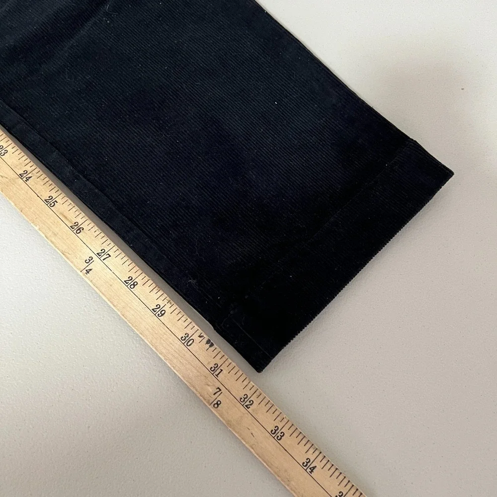Polo Ralph Lauren Corduroy Chino‎ Pants Mens 35x32 New Black Straight Slim Fit